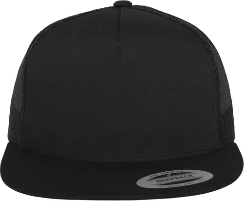 Vista 45 de Flexfit - Gorra ajustable de malla elástica en dos tonos Negro