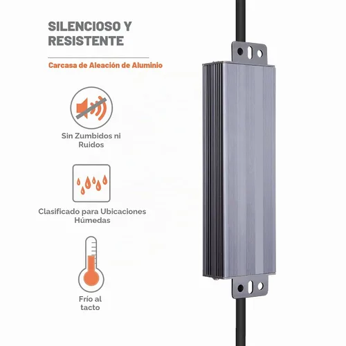 Vista 4 de Transformador de fuente de alimentación de LED de voltaje constante impermeable IP67 de 60W, entrada universal de 100-240V CA con enchufe, salida