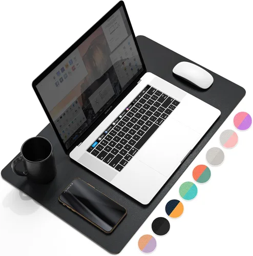 Vista 9 de YSAGi Almohadilla de Escritorio de Oficina, Tapete de Escritorio, 23.6" x 13.7" Ultra Delgada Impermeable de Cuero PU Secante de Escritorio
