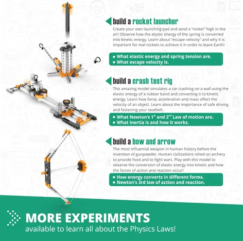 Vista 9 de Engino STEM Toys, Physics Laws: Inertia, Friction & Circular Motion, Engineering Kit for Kids 9+, Creative STEM Projects, Gifts for Boys & Girls