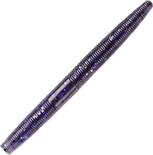 Vista 105 de Yum - Gusano de plástico blando Yum Dinger de 5 pulgadas, escamas azules y negras, 30 unidades Bicho Bama