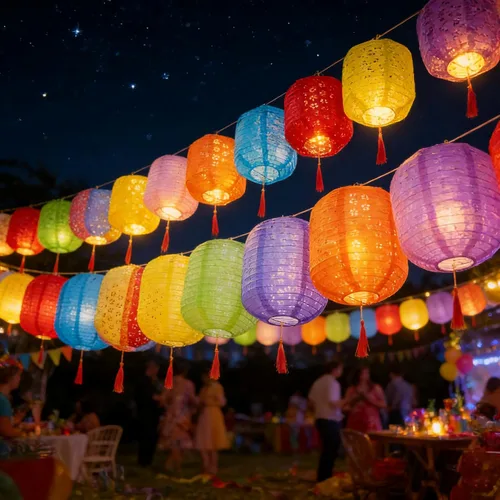 Vista 2 de 10 linternas de papel chino, año nuevo, primavera, festival, 6 pulgadas, variedad de colores con luces LED, faroles colgantes de San Valentín