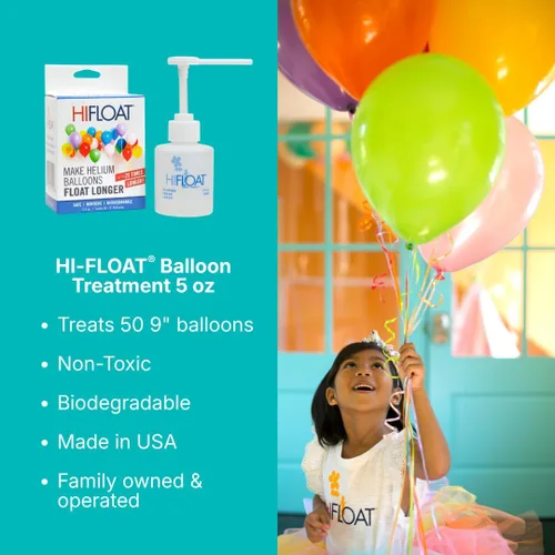 Vista 5 de LA Balloons Solución Hi-Float, 5 oz, Transparente