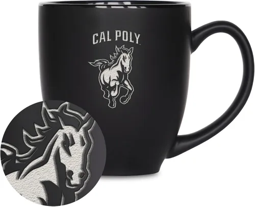 Vista 249 de Rico Industries - Taza de cerámica mate negra con grabado láser estándar de 15oz para NCAA (escuelas T & U) - Para bebidas calientes o frías