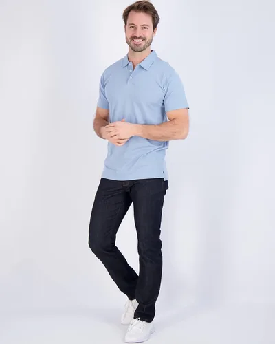 Vista 51 de Real Essentials Paquete de 3: Polo de manga corta de algodón para hombre, de secado rápido, transpirable, (disponible en tallas grandes y altas)