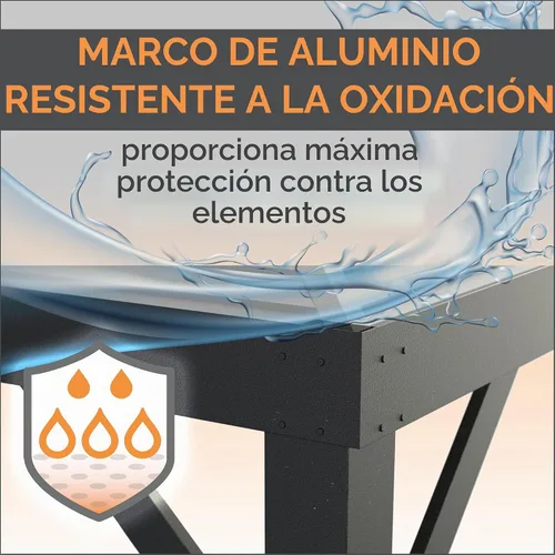 Vista 5 de Sojag Gazebo de techo rígido Dakota para exteriores de 8 x 8 pies
