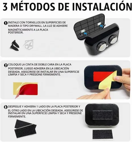 Vista 5 de Xprite Kit de luces seguras para armas de 2 piezas, luces LED magnéticas