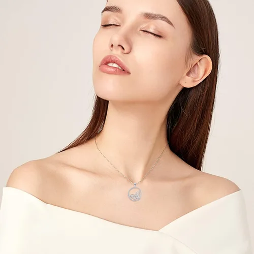 Vista 5 de SFERT Woman's Butterfly Tassel Pendant Necklace Clavicle Chain 925 Sterling Silver Jewelry Lovely Animal Clavicle Chain For Girl