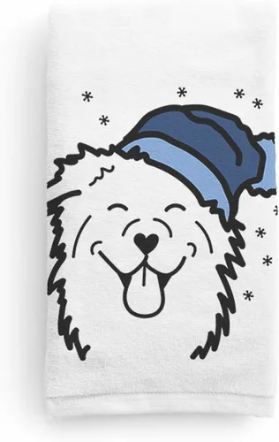 Vista 23 de Inkopious Gorro de invierno Airedale Terrier Toalla de mano decorativa - Decoración navideña para el hogar