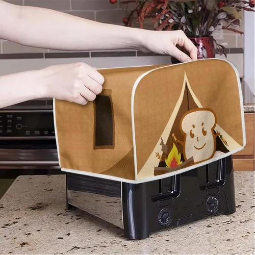Vista 3 de DISNIMO Cubierta para tostadora de 2 rebanadas, tostadora de pan, cubierta a prueba de polvo, cubierta lavable para electrodomésticos pequeños