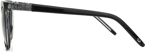 Vista 3 de Sofia Vergara x Foster Grant Gafas de sol Sofia para mujer, ojo de gato, transparente y negro, 2.165 in, Transparente y negro