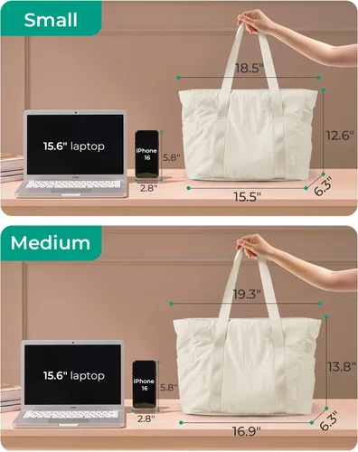 Vista 45 de BAGSMART Bolsa de mano para mujer con cremallera, bolsa de gimnasio con compartimentos, bolsa de trabajo para enfermera, baile, bolsa de yoga