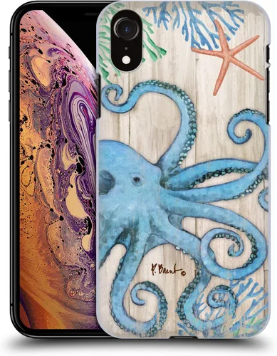 Vista 9 de Carcasa rígida para iPhone XR, diseño oficial de Paul Brent Coastal Agate Mermaid