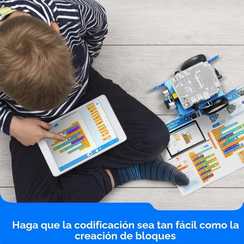 Vista 2 de Makeblock Kit de robot mBot con caja de codificación de arañazos + paquete de complemento de robot servo