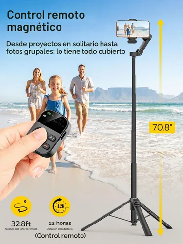 Vista 2 de AOCHUAN Smart V3 70.9" estabilizador cardán para iPhone w/AI módulo