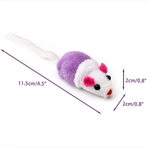 Vista 5 de CHIWAVA Ratones interactivos de juguete para gatos de 36 piezas de 1.8 pulgadas con sonajero de hierba gatera