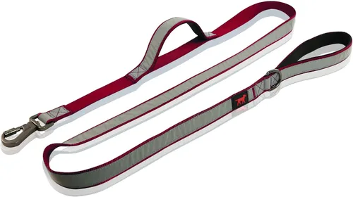 Vista 9 de Tuff Pupper Correa reflectante extrema para perros, resistente de doble asa para sostener perros fuertes, refleja para paseos nocturnos seguros