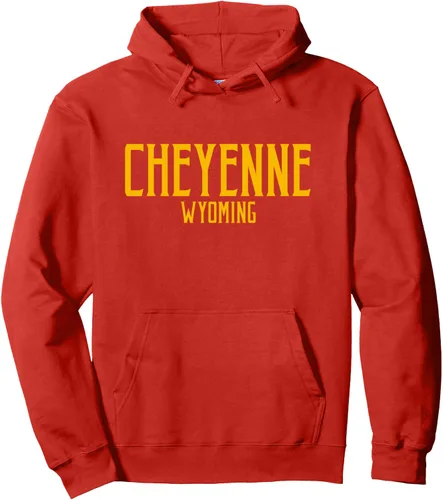 Vista 15 de Cheyenne Wyoming WY - Sudadera con capucha con estampado de ámbar