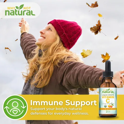 Vista 6 de Why Not Natural Suplemento líquido orgánico de gotas de vitamina C