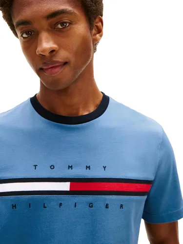 Vista 2 de Tommy Hilfiger - Camiseta de manga corta con estampado de rayas distintivas para hombre