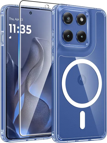 Vista 343 de FNTCASE - Funda para iPhone 16 Pro: magnética, mate, translúcida, de grado militar, protectora contra caídas, resistente, fina, duradera y a prueba