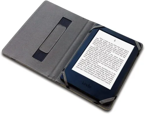 Vista 2 de Funda universal de lino natural para lector de libros electrónicos de 6 pulgadas (azul egeo)