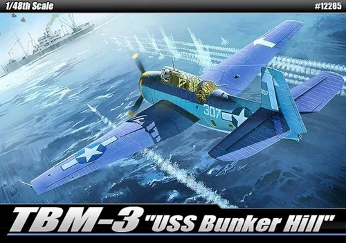 Vista 2 de Academy Hobby Model Kits Avión a escala : Kits de aviones y jets, 1/48 TBM-3 USS Bunker Hill