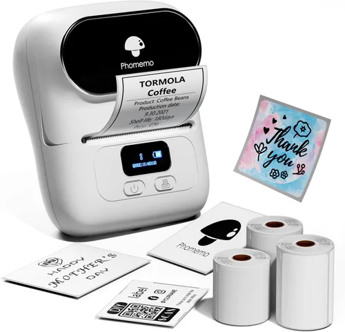 Vista 20 de Phomemo Etiquetadoras M110, impresora térmica portátil Bluetooth con Negro