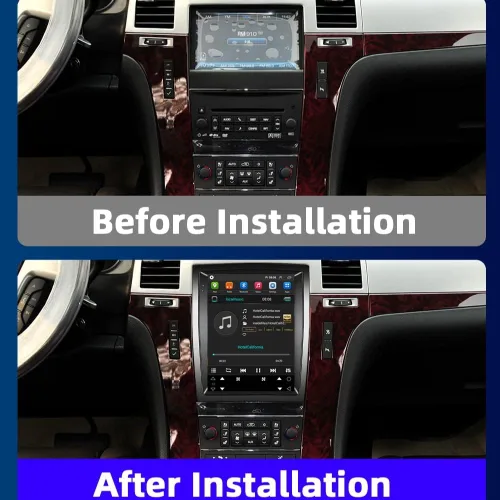 Vista 2 de Android 12 Radio de coche estéreo para Cadillac Escalade 2007-2014 10.4 pulgadas Octa-Core 4+64G Carplay inalámbrico Android Auto 4G red 5G WiFi DSP