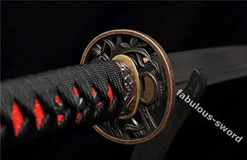 Vista 5 de Espada GLW 41' Sharp 1060 alta acero completo puede cortar árbol japonés Samurai espada Katana