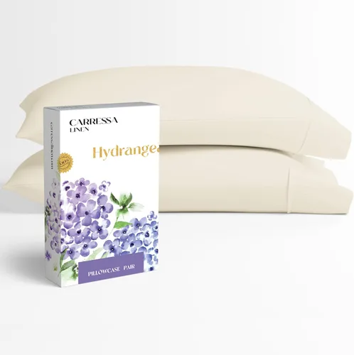 Vista 22 de Carressa Linen - Juego de sábanas 100% algodón de 600 hilos