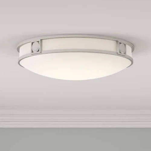 Vista 2 de Livex Lighting 4488-91 Matrix 3 Light Brushed Nickel Flush Mount Satin White Glass