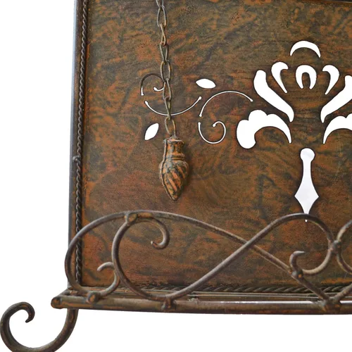 Vista 6 de Soporte de metal antiguo para libros de cocina, libro de recetas y soporte para iPad, caballete de libro de cocina con cadenas pesadas para regalo