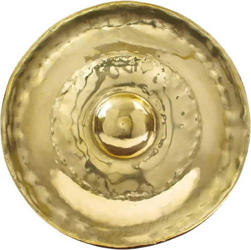 Vista 2 de Gongs tailandeses dorados para pezón, incluye cuerda para colgar y mazo/fácil de tocar/tono brillante/fabricado en Tailandia/para curación de sonido