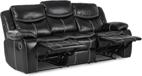 Vista 5 de Lexicon Bay - Juego de sofá reclinable manual, 2 piezas, color negro