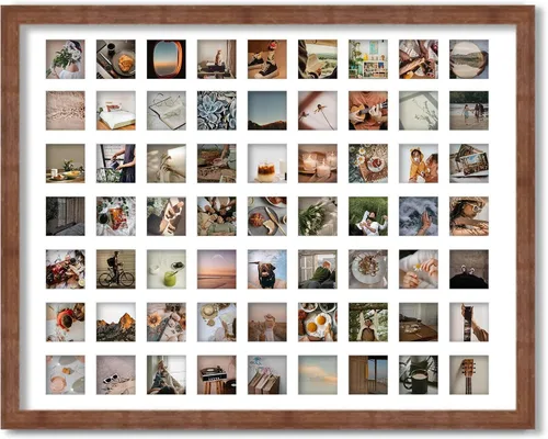Vista 7 de Marco de fotos de Instagram mate marrón Barnwood para 1 foto
