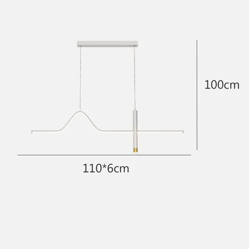 Vista 5 de Modern Simple LED Chandelier, Variable Light Ceiling Lamp Fixture, Chandelier Fixture, Height Adjustable, Used for Kitchen Island Dining Table Above