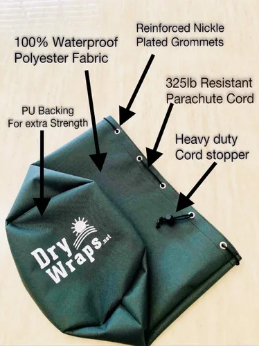 Vista 3 de Cubierta impermeable para recortadora – DRYWRAPS (paquete de 3) – Bordeadora, sierra de poste, para STIHL Echo Husqvarna (Naranja)