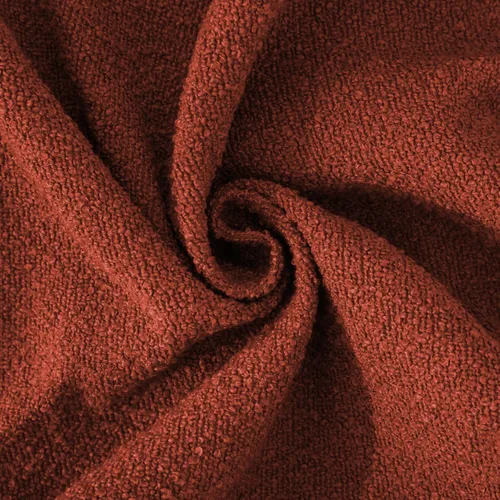 Vista 5 de Artcest Set of 1 Boucle Throw Pillow Cover, Large Textured Cushion Case for Couch Bed and Living Room Decor, 26"x26" (Rust)