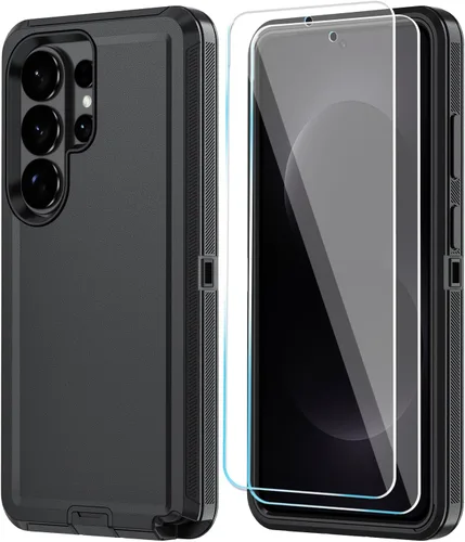 Vista 34 de ONOLA Funda compatible con Samsung Galaxy S24 Ultra con protector de pantalla HD, resistente a los golpes y a las caídas, funda de 3 capas