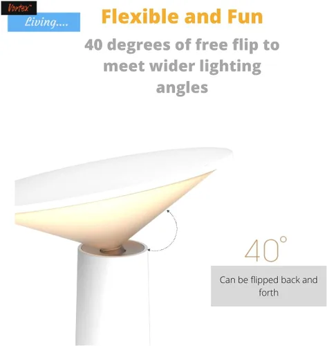 Vista 5 de Vortex LS-8925 MINI I LAMP Creativo Estilo nórdico Carga USB Aprendizaje Interruptor táctil Protección de los ojos Dormitorio de estudiantes