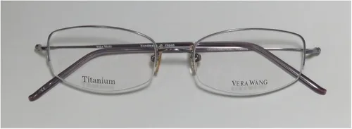 Vista 2 de Vera Wang V26 WomensLadies Designer Half-rim Titanium Allergy Free Upscale EyeglassesSpectacles