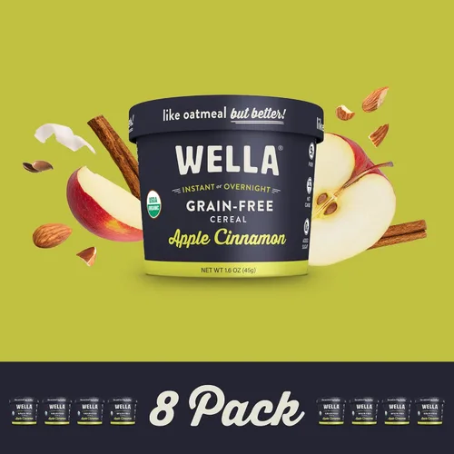 Vista 7 de Wella Cereal Avena Alternativa, Cereal Caliente para el Desayuno Libre de Gluten, Sin Granos Paleo Orgánico Vegano Alto en Proteínas Superalimento a