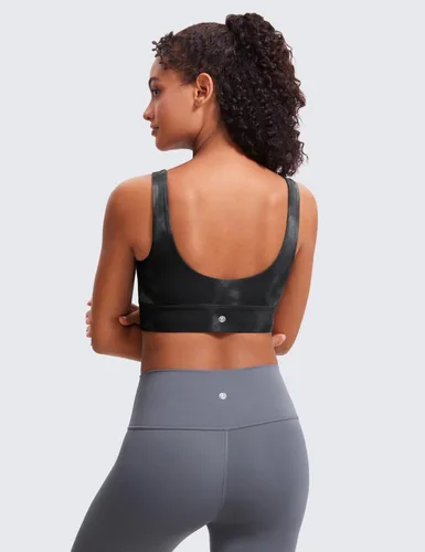 Vista 7 de CRZ YOGA Butterluxe - Brasier deportivo con espalda en U para mujer, cuello redondo, acolchado, de bajo impacto, para yoga, entrenamiento