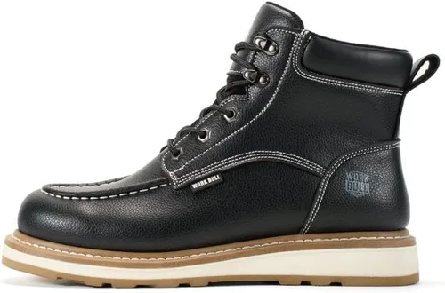 Vista 4 de Botas de trabajo con puntera tipo mocasín de 6 pulgadas, acero Negro