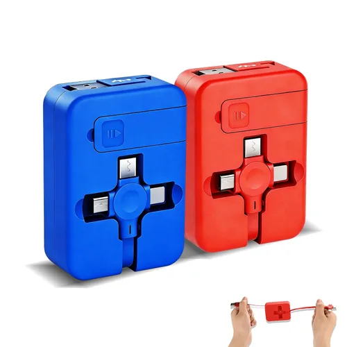 Vista 8 de Gartmost 6 unidades 3 en 1 retráctiles múltiples cargadores rápidos Cable a granel (3.28 pies) con USB C/Micro USB/L y soporte para teléfono