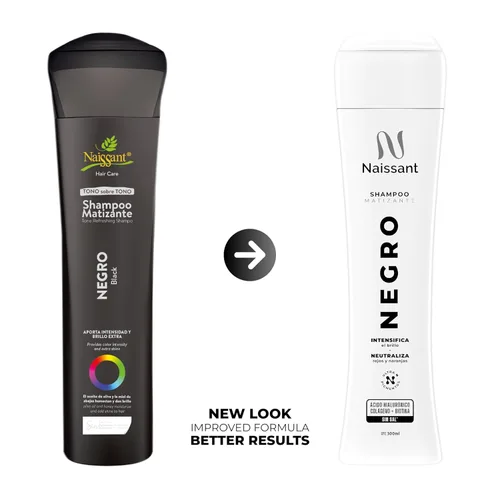 Vista 3 de naissant Champú Tonificante Cool Black para Cabello Pigmentos de Ultra Alta Pureza Neutraliza los Tonos Rojos y Naranjas Ácido Hialurónico