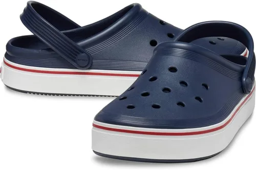Vista 4 de Crocs Zuecos unisex para adultos con plataforma fuera de la cancha Azul marino