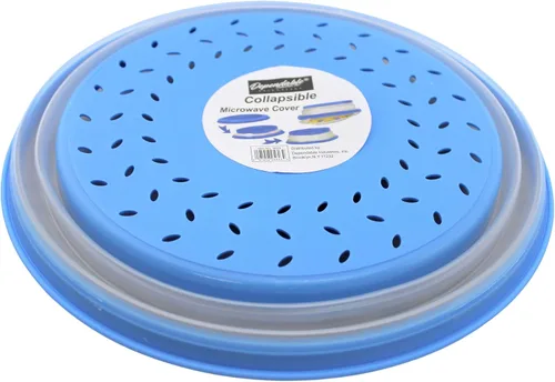 Vista 2 de Dependable Industries' 2 en 1 plegable cubierta protectora contra salpicaduras de microondas y colador de lavado de verduras: lo último en cocina