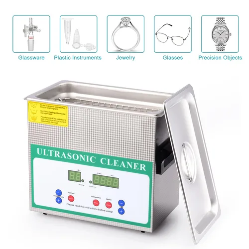 Vista 5 de stonylab Máquina de limpieza ultrasónica, dispositivo profesional multiusos de lavado ultrasónico de acero inoxidable con temporizador de pantalla